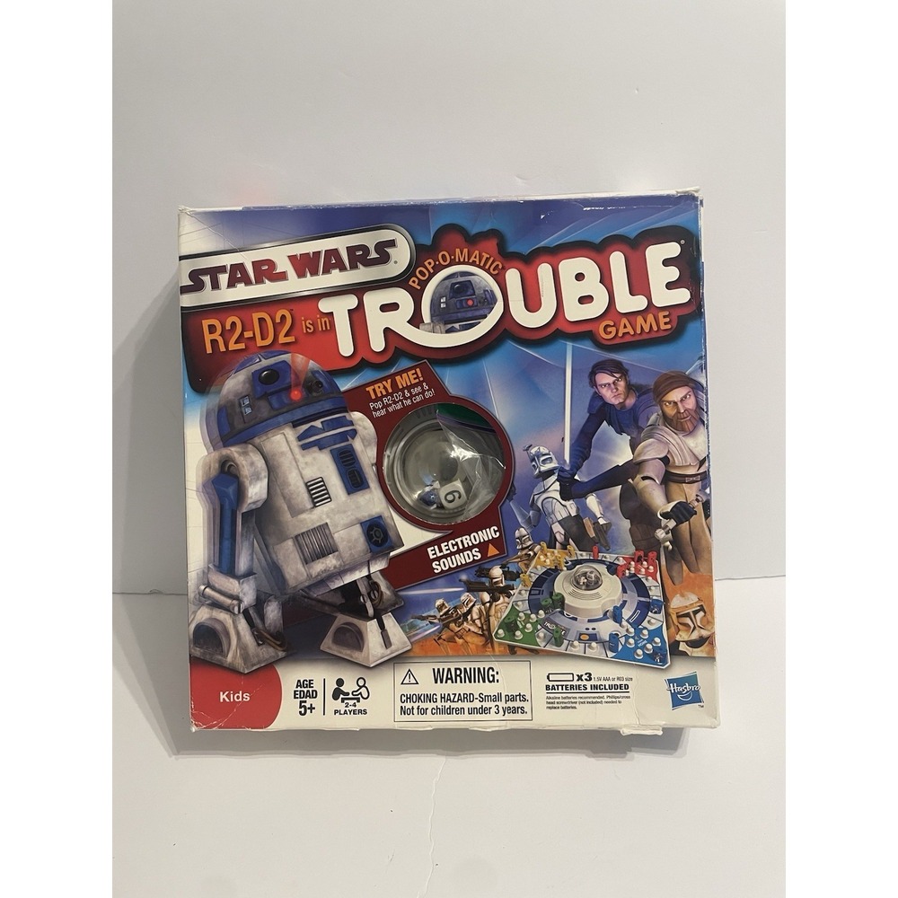 Hasbro Star Wars R2-D2 Trouble, Electronic Sounds, Pop-O-Matic- READ